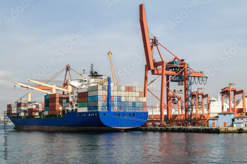 Cargo ship in Istanbul