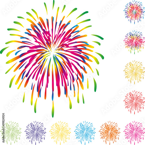 Feuerwerk, Explosion, Hintergrund, Vektor