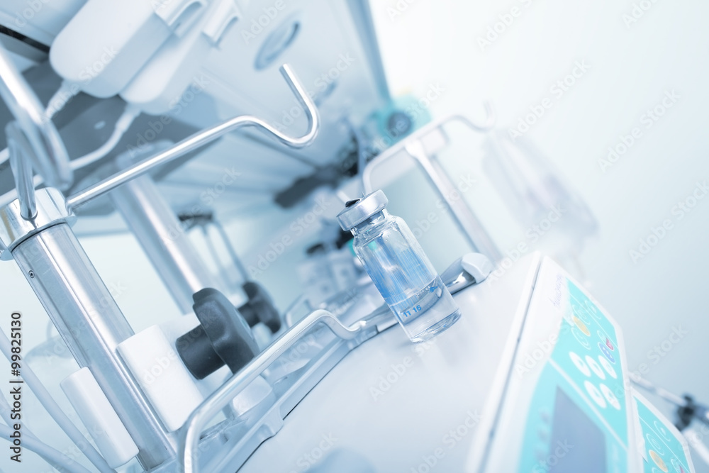 Open medicine bottle on modern device Open medicine bottle on modern device