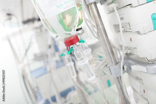 Intravenous infusion of the drug in the hospital