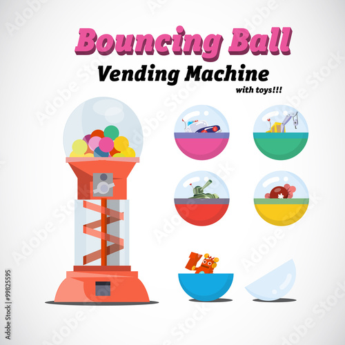 vending machine toys - vector