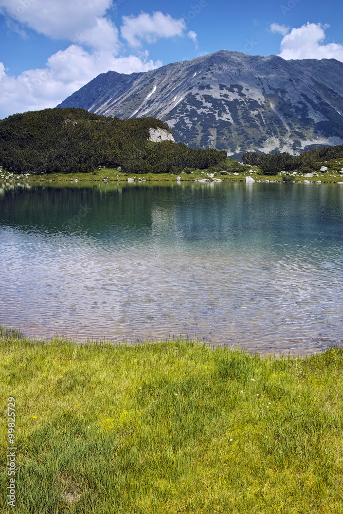 Reflection of Todorka Peak in Muratovo lake, Pirin Mountain, Bulgaria