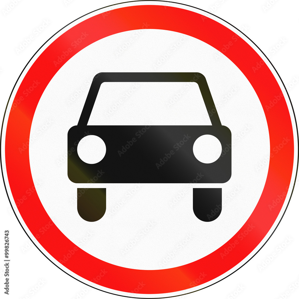 Obraz premium Road sign used in Russia - No cars