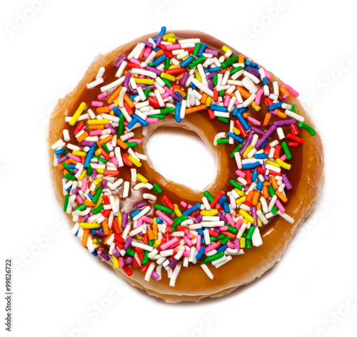 Isolated colorful donut