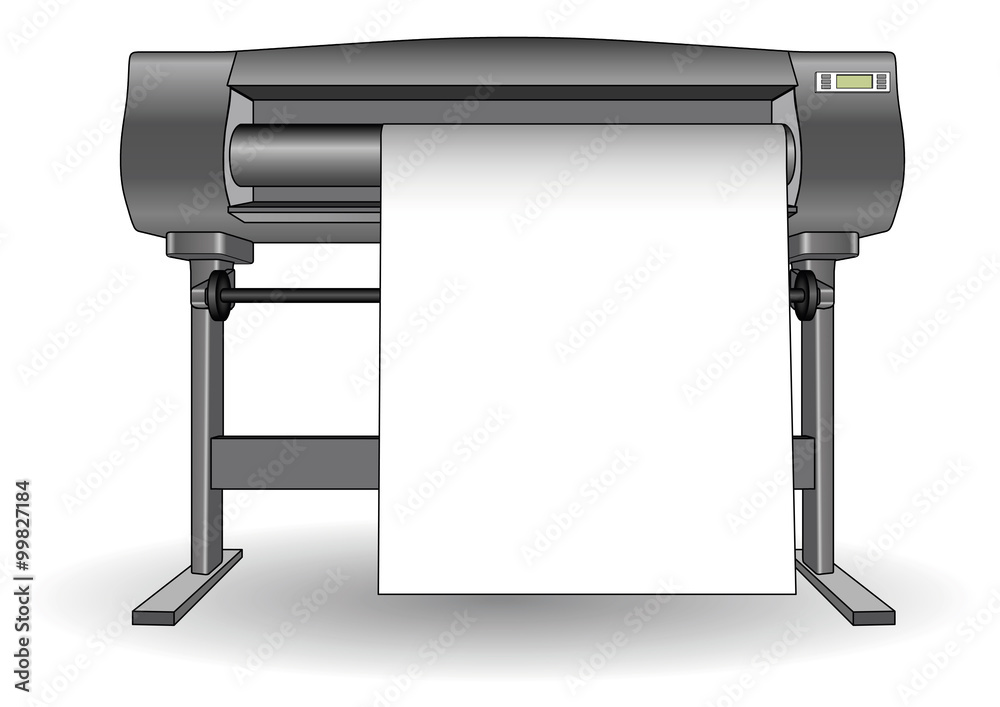 Plotter inkjet printer ploter Stock-Vektorgrafik | Adobe Stock