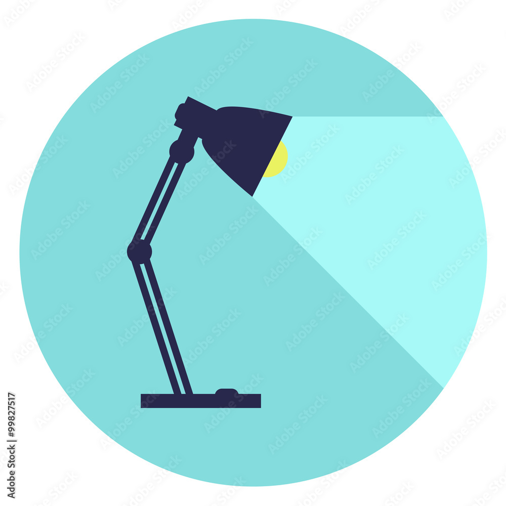 table-lamp, desk lamp, reading-lamp with light, flat style vector illustration table-lamp, desk lamp, reading-lamp with light, flat style vector illustration