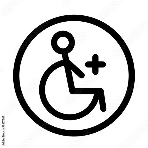 Disabled Handicap linear Icon. Vector illustration