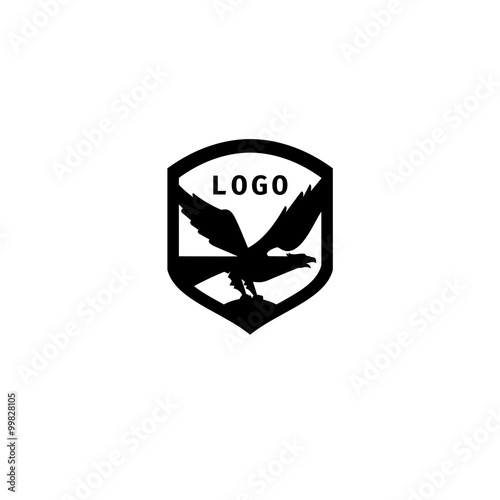 Free Download Vector of bird icon. Shield. Security company logo.  Business icon for the other company. Design element.  Illustration. - GFXLoad