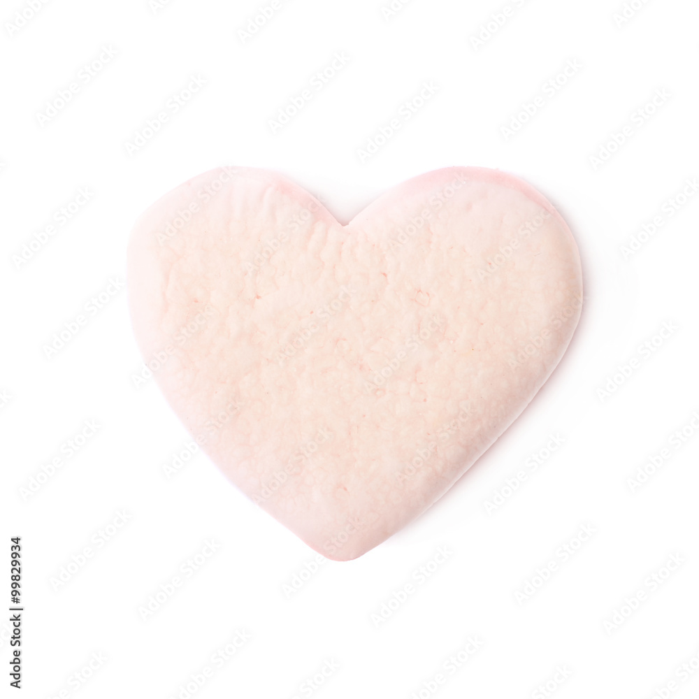 Obraz premium Pink heart shaped candy isolated