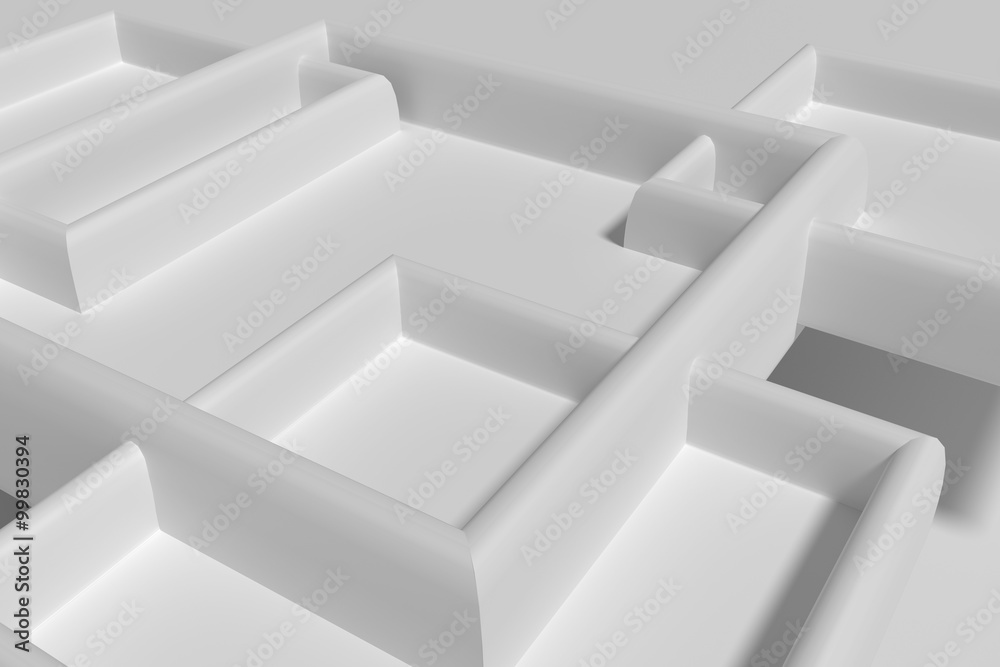 Geometrical white labyrinth. Geometrical white labyrinth.