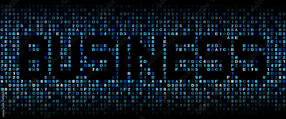 Business text on hex code illustration Business text on hex code illustration