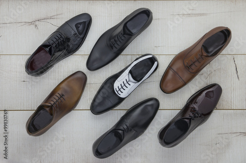 Leather men's shoes