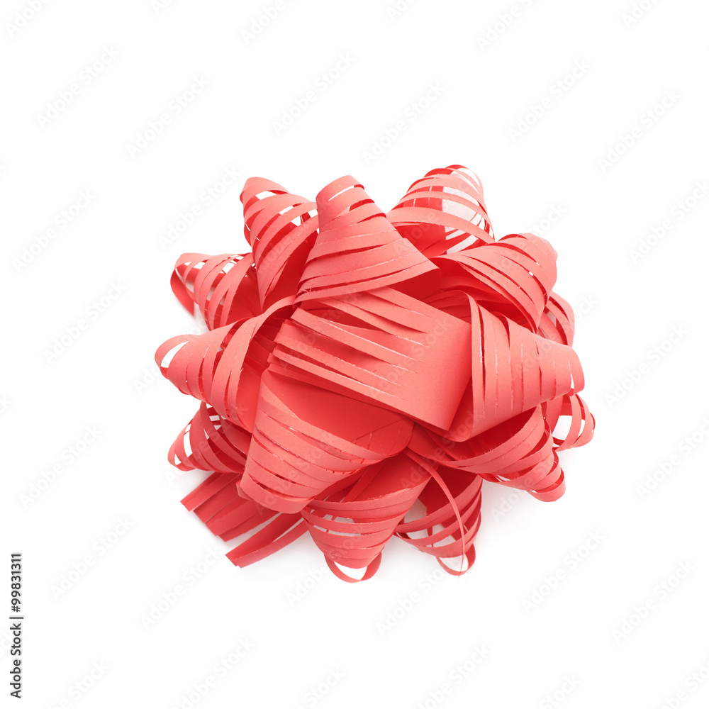 Fototapeta premium Decorational ribbon gift bow isolated