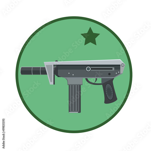 icon machine gun/ Machine gun weapon to protect people from bandits and hooligans, to icons, the icon of the site 