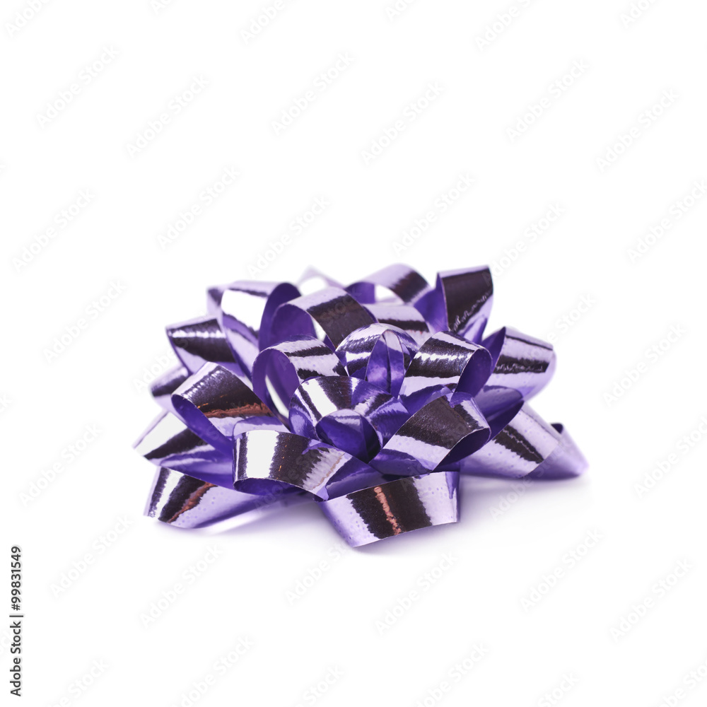 Decorational ribbon gift bow isolated Decorational ribbon gift bow isolated