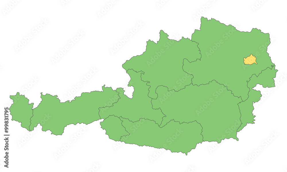 Österreich - Wien (Vektor in Grün)