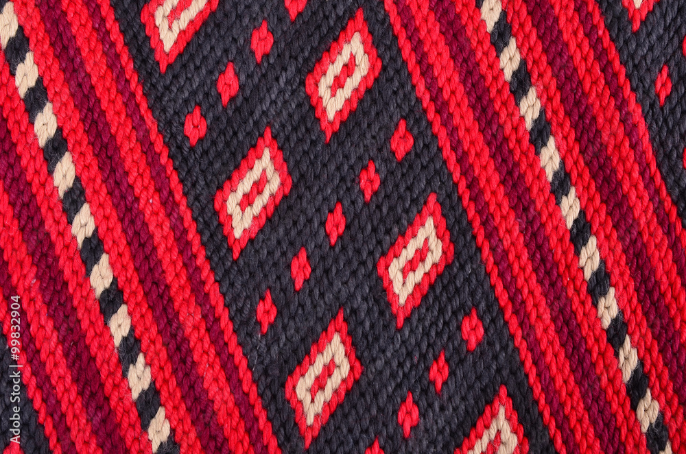 Bulgarian hand embroidery texture in old style with cotton thread Bulgarian hand embroidery texture in old style with cotton thread