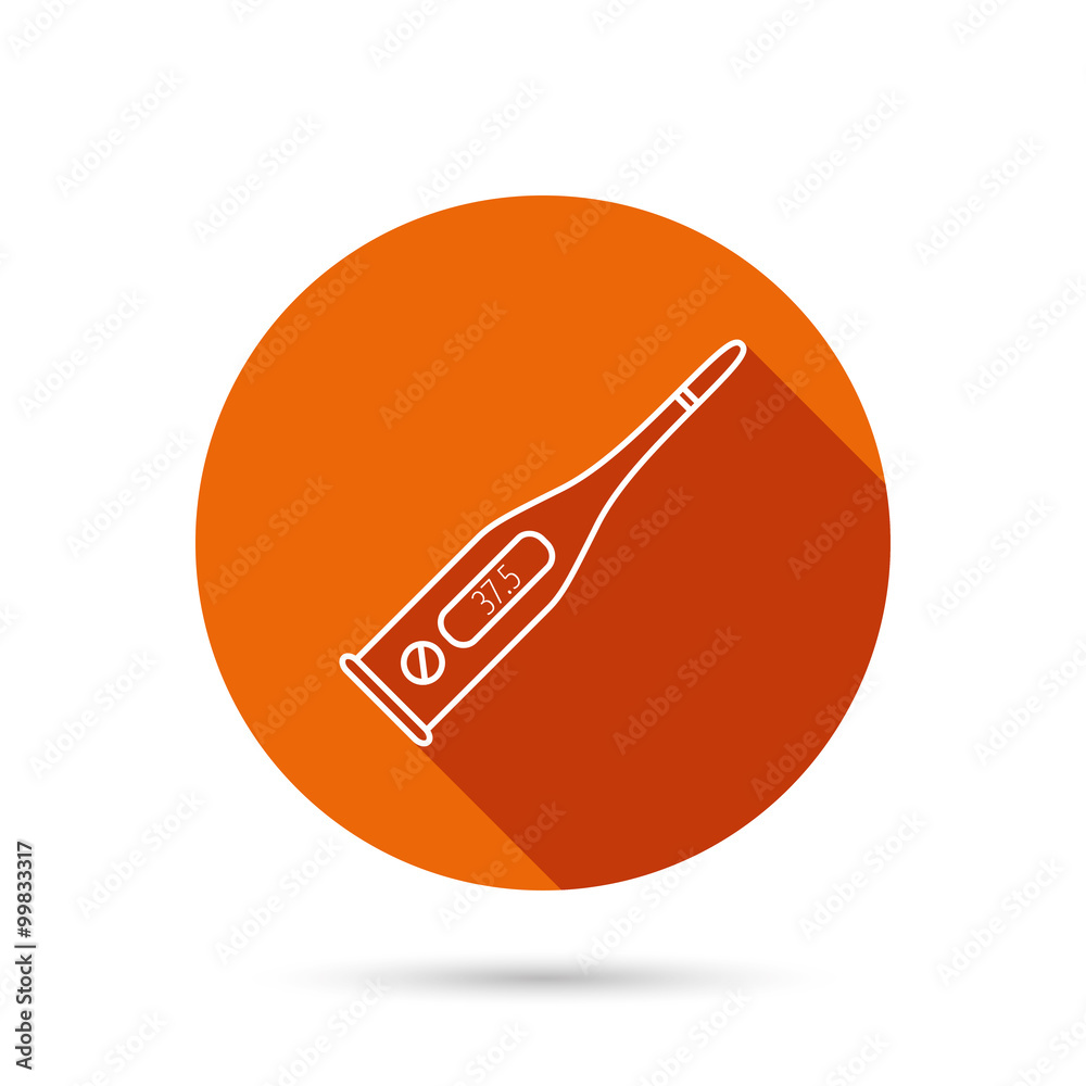 Electronic thermometer icon. Measurement tool. Electronic thermometer icon. Measurement tool.