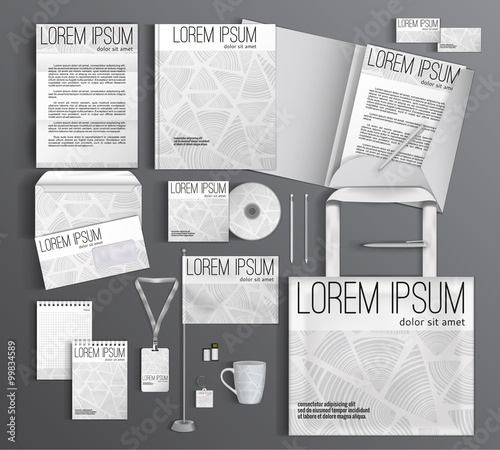 Corporate Identity. Set with a pattern.
