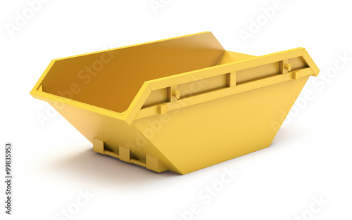 Fototapeta Naklejka Na Ścianę i Meble -  Yellow waste skip