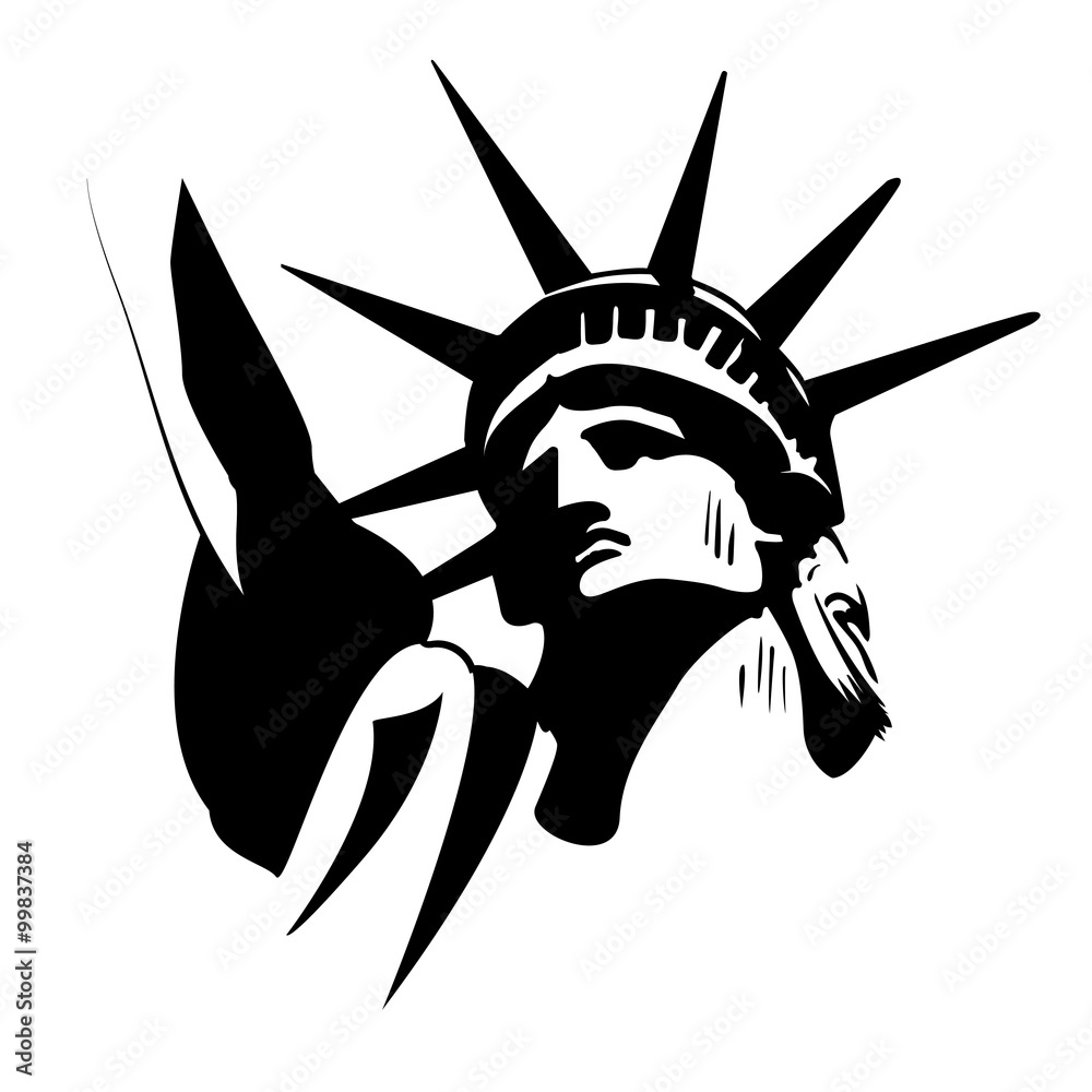 Statue of Liberty sticker เวกเตอร์สต็อก | Adobe Stock