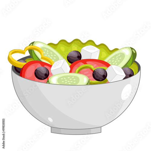 Greek salad with fresh vegetables