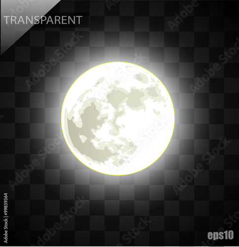Vector moon on a transparent background