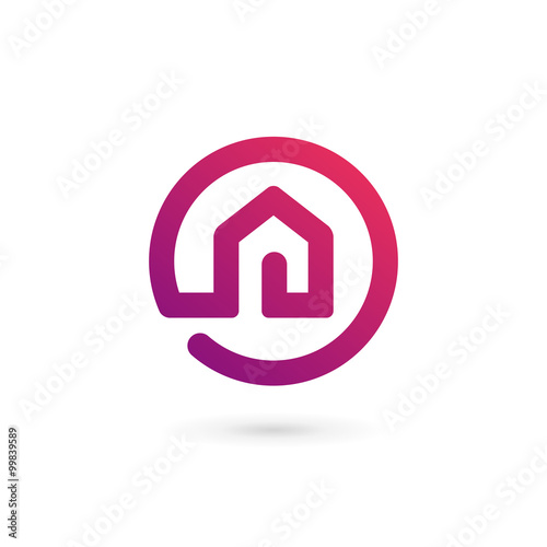 Real estate house logo icon design template elements © arbuzu