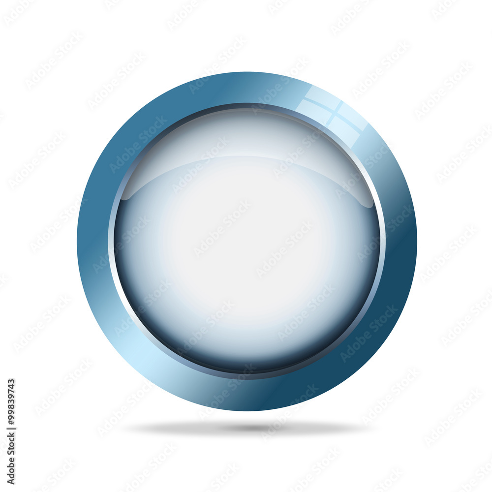 Button rund, blau, freigestellt Button rund, blau, freigestellt