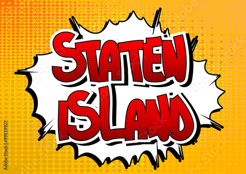 Staten Island - Comic book style word.