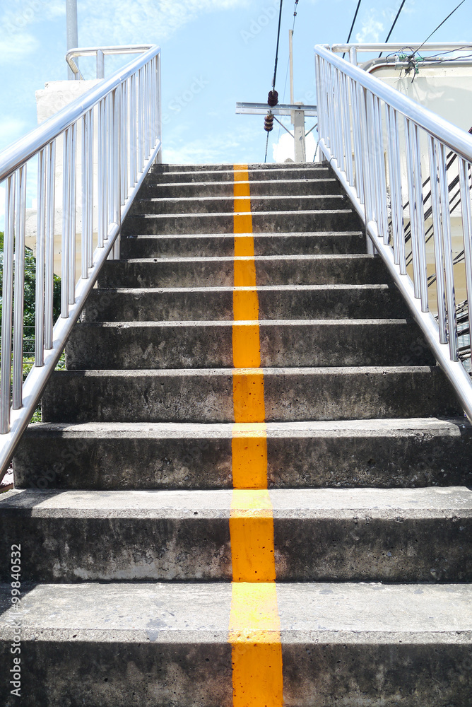 Overpass stairs . Overpass stairs .