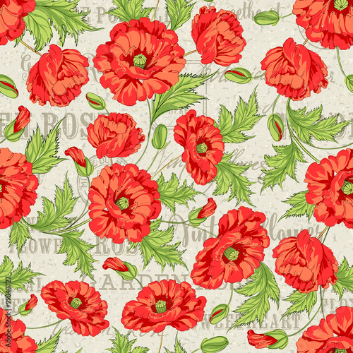 Pattern of poppy flowers.