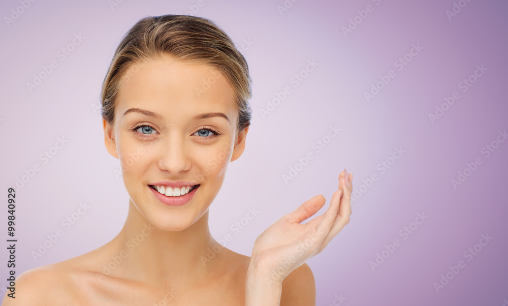 smiling young woman face and shoulders smiling young woman face and shoulders