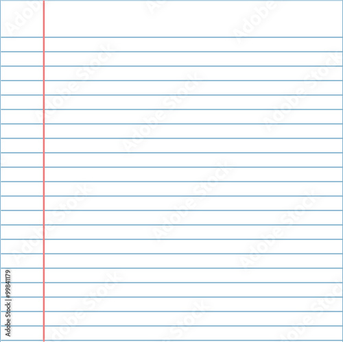 Notebook paper template vector