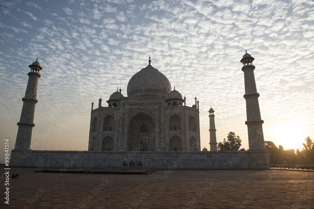 Taj Mahal contraluz, Agra, India