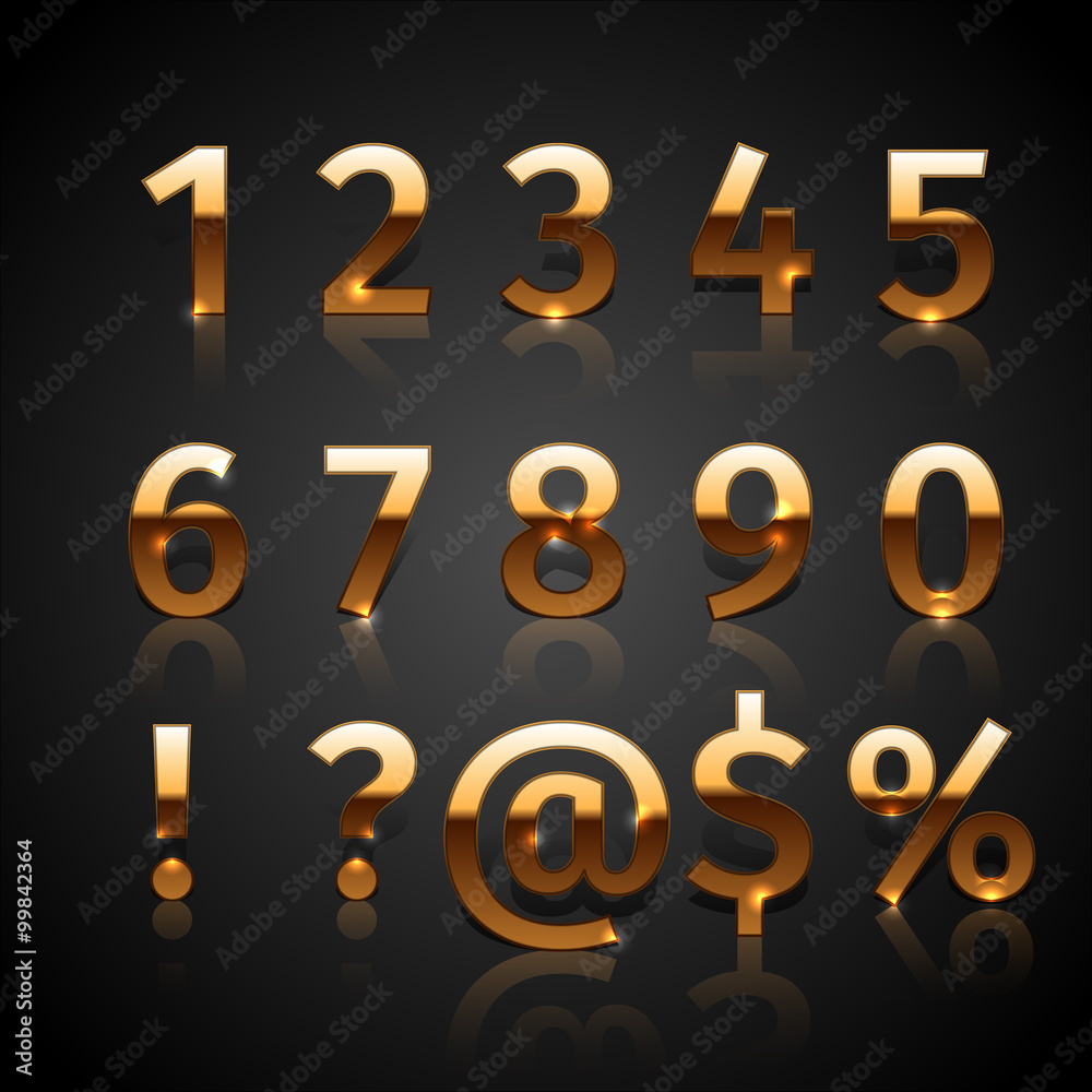 Golden characters collection