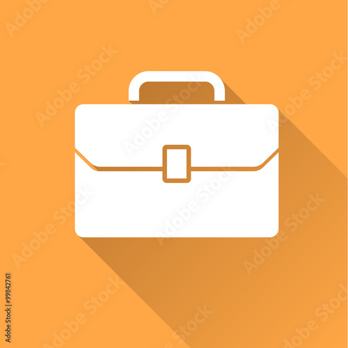 Business case icon with long shadow.