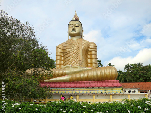 Big golden Buddha statue  Sri Lanka