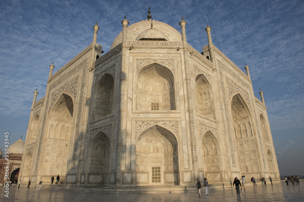 Lateral del Taj Mahal sin minaretes, Agra, India
