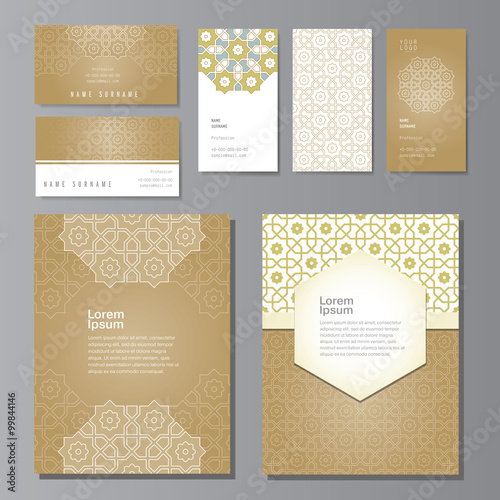 Banners and visit cards set