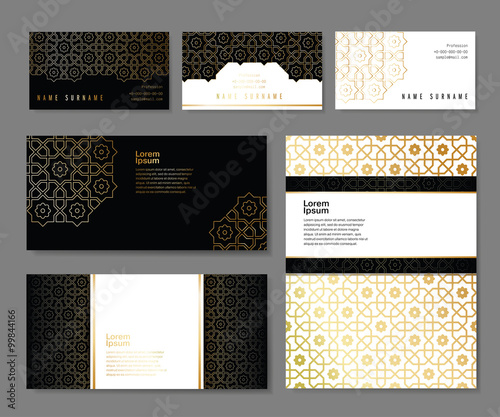 Banners and visit cards set
