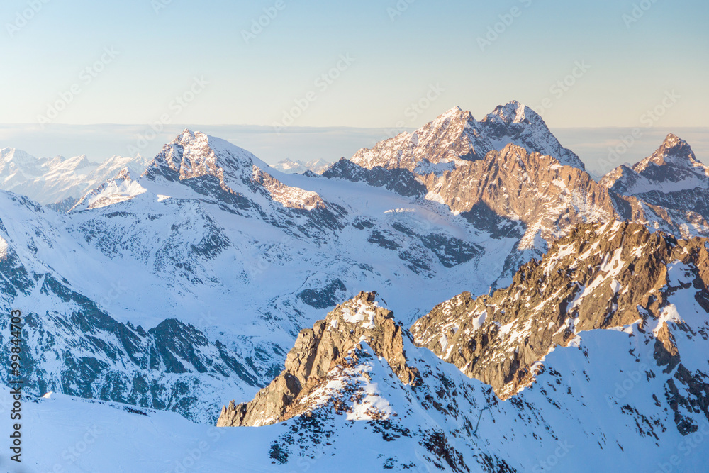 mountains with snow