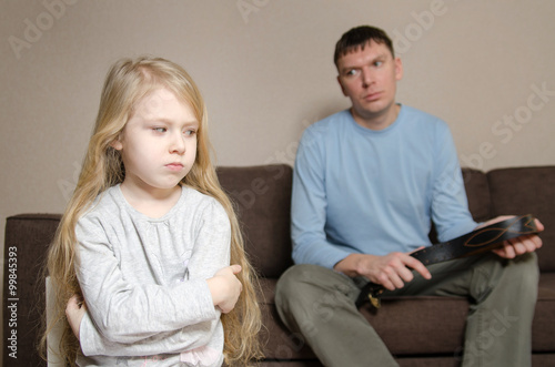 Father Shouting At Young Daughter
