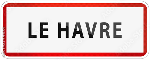 City of Le Havre Traffic Sign in France Illustration