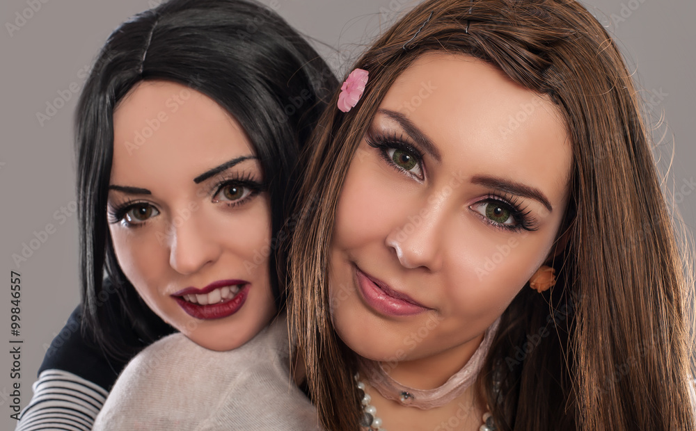 Best friends / Portrait of two beautiful girls Best friends / Portrait of two beautiful girls