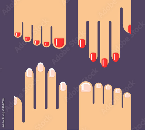 Manicure and pedicure
