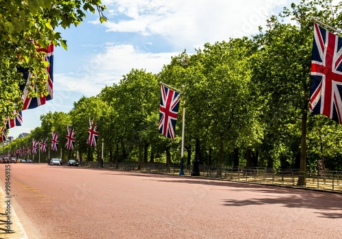 Fotografia The Mall, street in front of Buckingham Palace in London