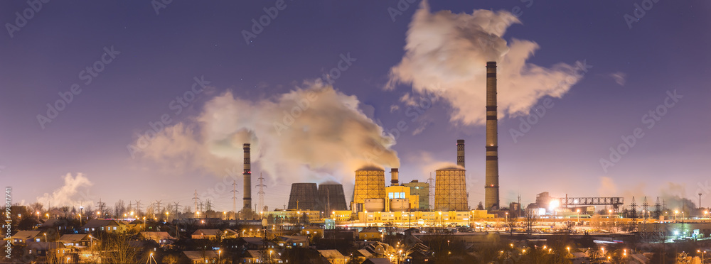 Power plant in the night