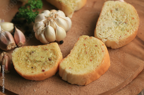 Bread garlic with butter