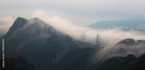 Cityscape of Hong Kong as viewed atop Kowloon Peak photo